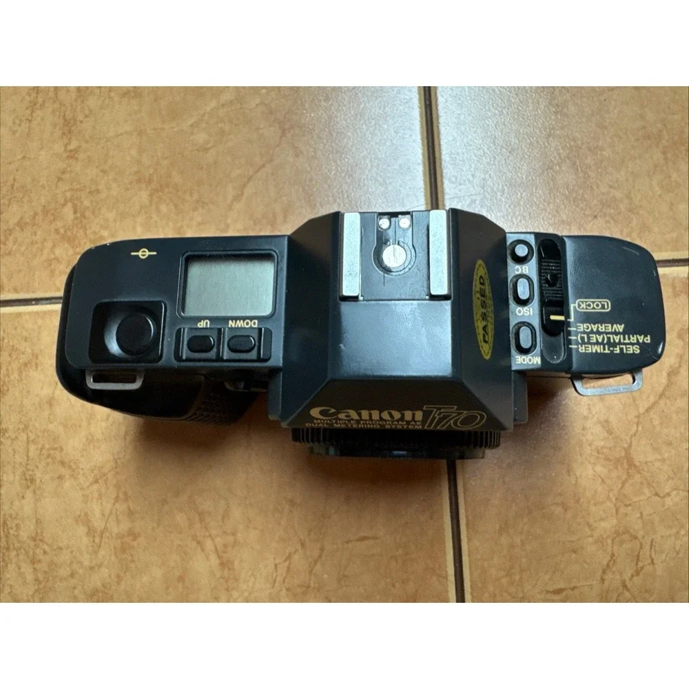 Canon T-70 35m Camera Body, Command Back, Repair‎ Only - Broken Battery Cover